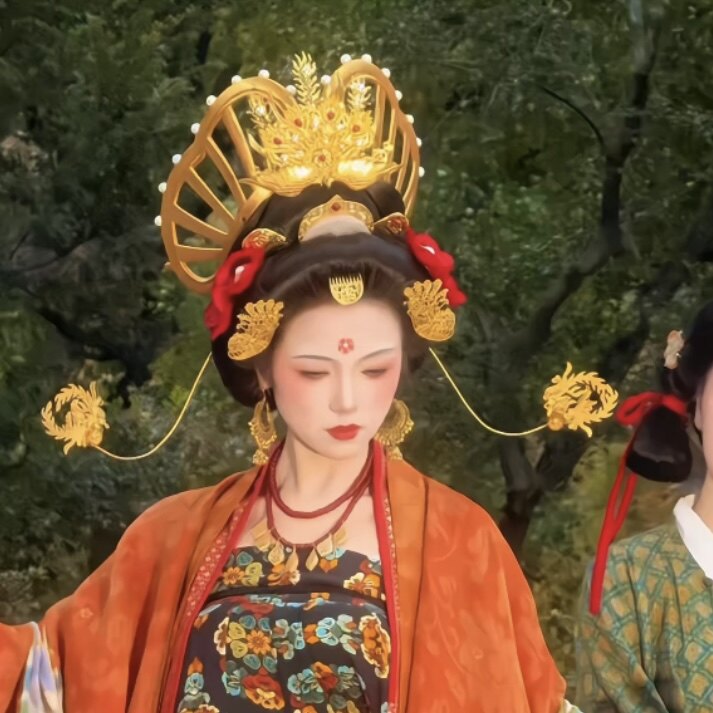 【霜翎阁】大理国晚唐五代壁画复原同款汉服套装配发饰品{茂贞}