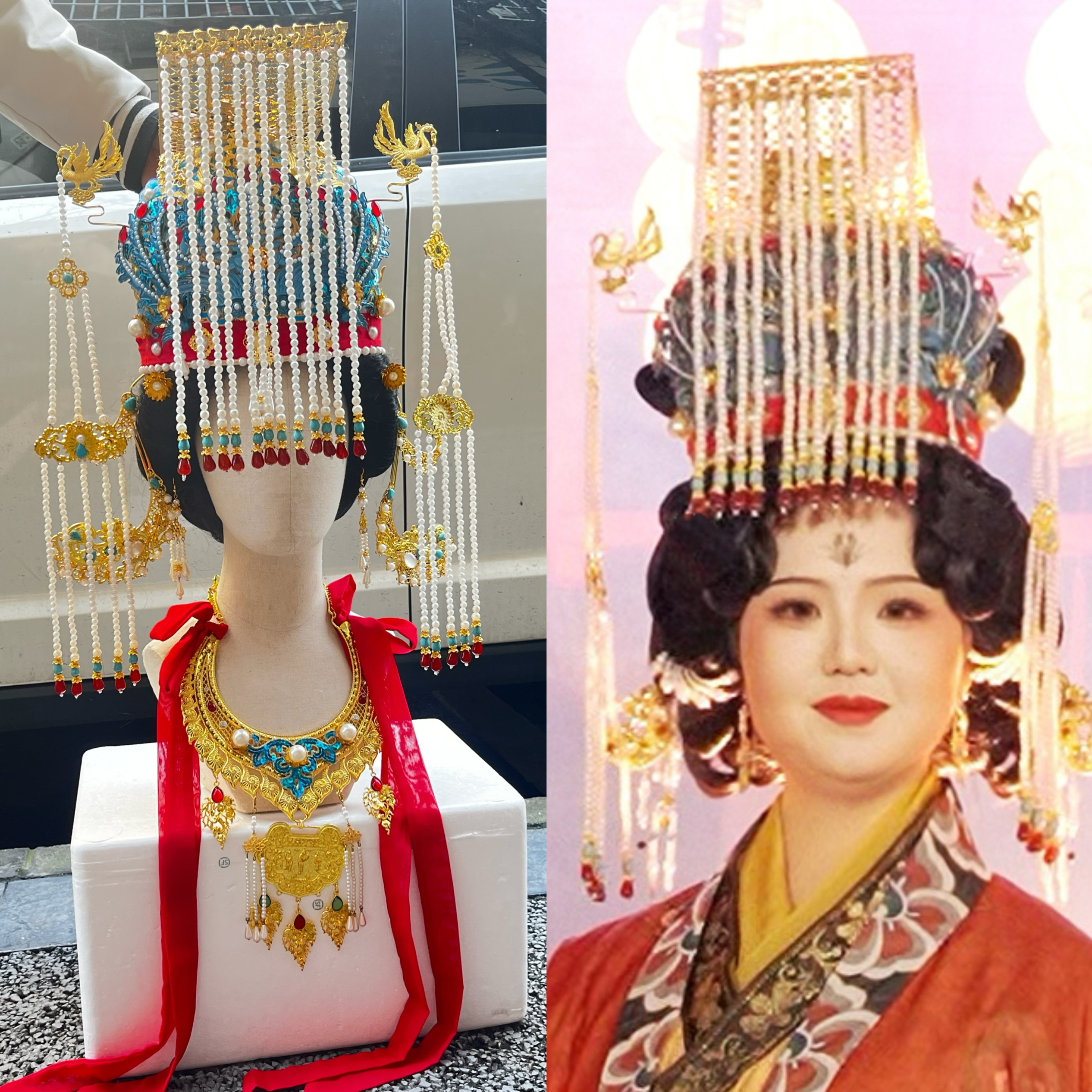 【霜翎阁】壁画神仙套装冠簪子汉服冕旒冠发饰品配饰｛碧霞元君｝