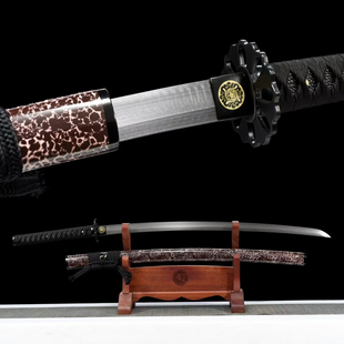 高性能武士打刀手工锻打猛钢/花纹钢鱼尾纹刀剑冷兵器未开刃