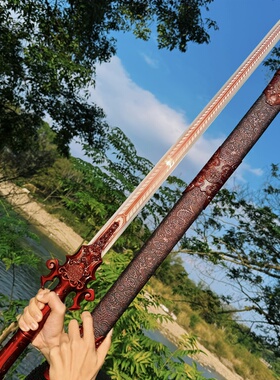 魔剑龙泉市宝剑一体龙骨锻打高猛钢刀剑冷兵器工艺品摆件未开刃