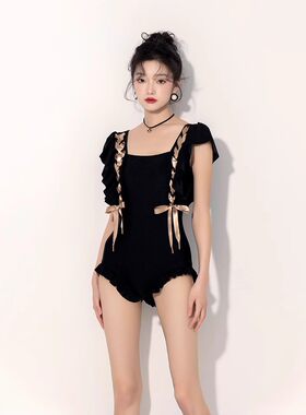 女连体显瘦遮肚保守泳衣