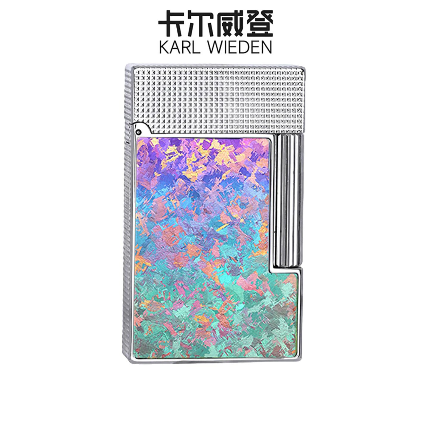 KW卡尔威登朗声煤油打火机冰花银绿蓝紫送男友生日礼物商务男生kw