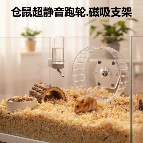 仓鼠超静音跑轮磁吸支架仓鼠玩具