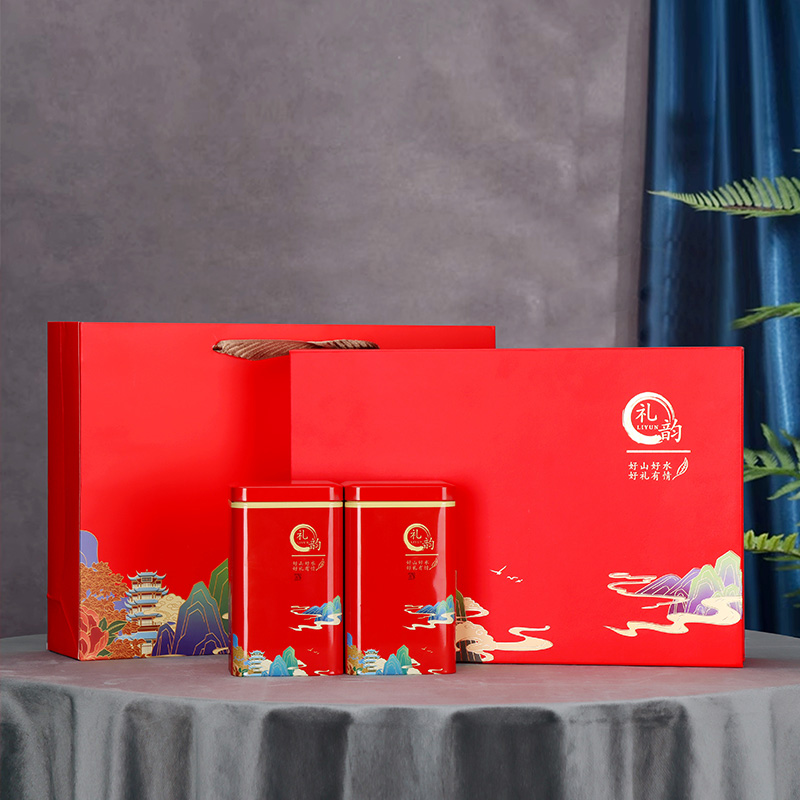 中式通用红茶绿茶茶叶包装盒一斤