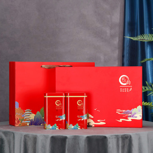 高档古树红茶茶叶包装盒空礼盒通用半斤一斤大红袍茶叶罐盒子定制