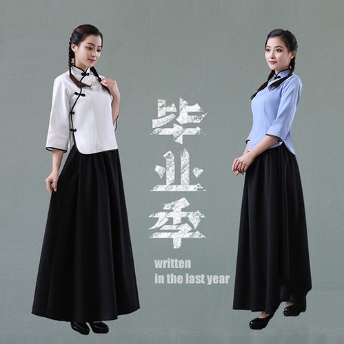 出租民国复古学生男女装五四青年装中山装毕业照班服装出租购买