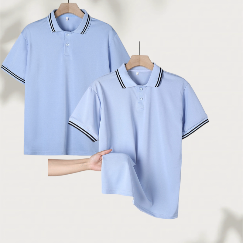 儿童中小学生天蓝色夏季校服班服图片