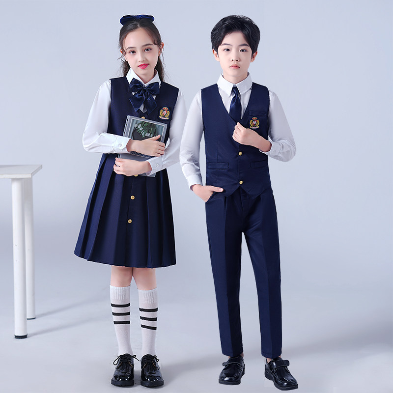 儿童大合唱服装中小学生诗歌朗诵主持表演服幼儿园集体合唱演出服