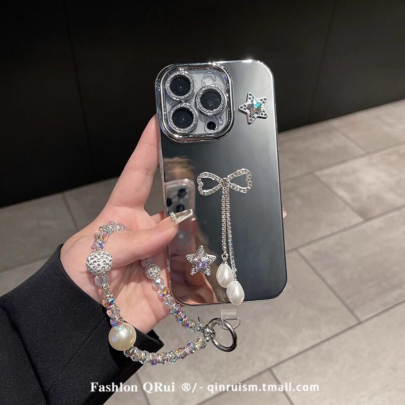 华为mate70镜面蝴蝶结流苏