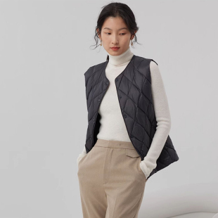 轻薄羽绒棉服马甲女款冬季配大衣内胆修身保暖夹棉背心~特价