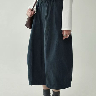 宽松花苞裙 高腰设计感中长款 清仓捡漏 新款 日系显瘦半身裙女春季