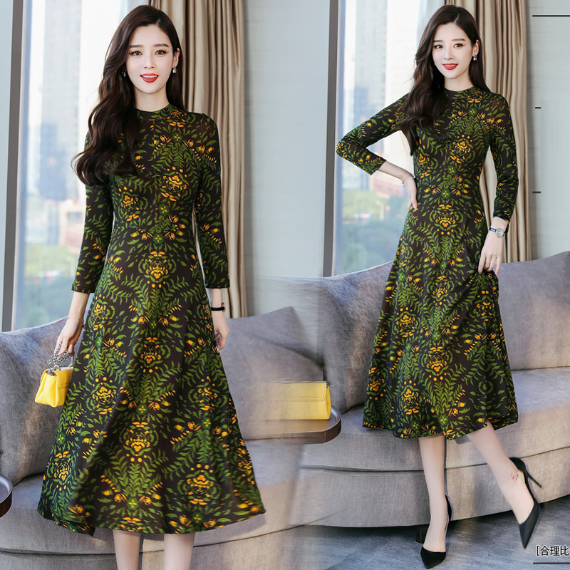 深依度大码高贵优雅奢华风连衣裙