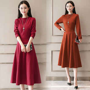 春秋季 女装 时尚 百搭优雅修身 8809 深依度2023春秋装 连衣裙 新款