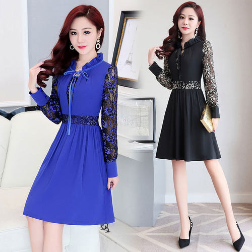 深依度秋冬装新款大码女装连衣裙