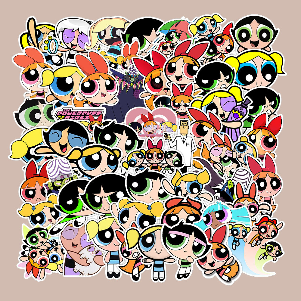 50张飞天小女警涂鸦贴纸行李箱笔记本电动车儿童水杯卡通防水贴画,文具电教/文化用品/商务用品,贴纸/立体贴纸,淘宝优惠券,粉丝福利购,淘宝优惠卷