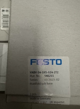 FESTO全新阀座VABA- S4-1HS-G14-2T2订