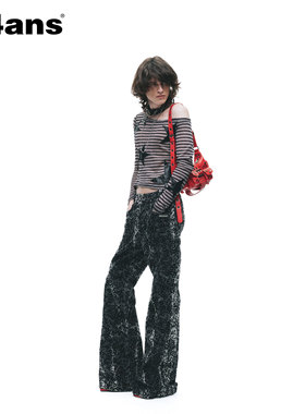 24ANS LTD 轻亚打底⑴镂空针织⑵贴布绣皮⑶露肩设计