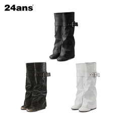 24ans【柳智敏 孙彩瑛同款】可拆卸裤管靴 堆堆变直筒靴子 矮子乐