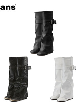 24ans【柳智敏 孙彩瑛同款】可拆卸裤管靴 堆堆变直筒靴子 矮子乐