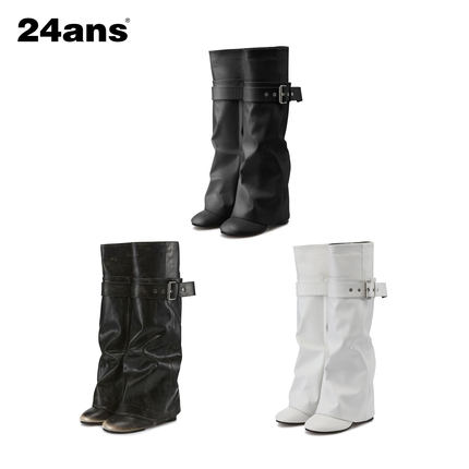 24ans【柳智敏 孙彩瑛同款】可拆卸裤管靴 堆堆变直筒靴子 矮子乐