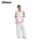 LTD副线TMN 黄 明星同款 粉绿 蓝 撞色皮衣外套 24ANS