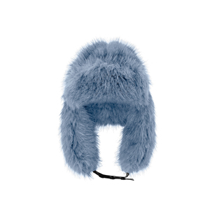 御寒北方零下 24ans 环保貂毛雷锋帽 黑 蓝