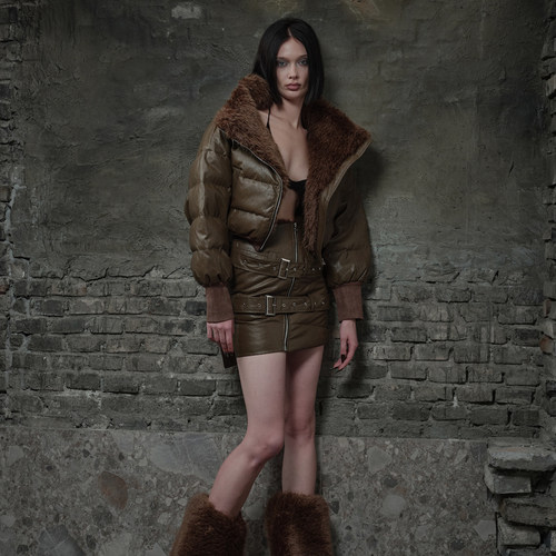 24ans面包羽绒服套装短款