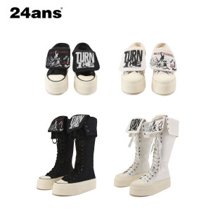 ⑴丝网印花定制⑵可翻折鞋 轻亚punk帆布鞋 舌 LTD 24ANS