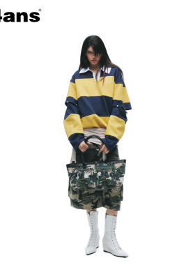 24ANS【黄灿灿同款】朋克T恤⑴拆卸多穿⑵结构面料拼接⑶oversize