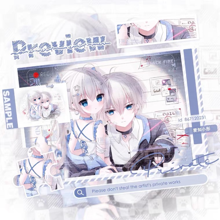 不懂事情头13对 不懂事扭蛋5号机新生 动漫情头扭蛋直购 原创扭蛋