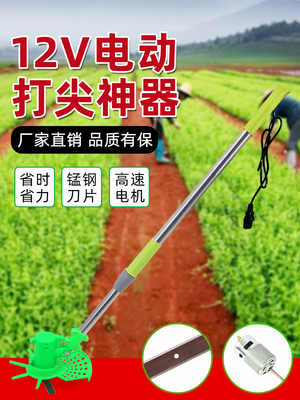 农用12V电动打尖器果树园林打尖机枣树葡萄花椒掐尖打顶机割草机