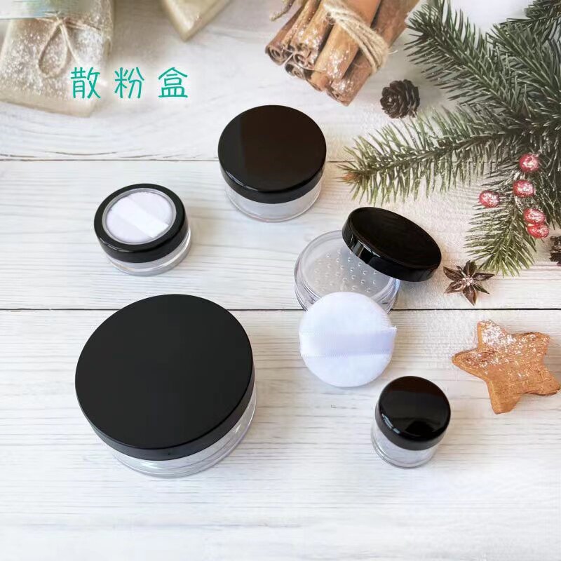 散粉分装盒空盒子带粉扑图片