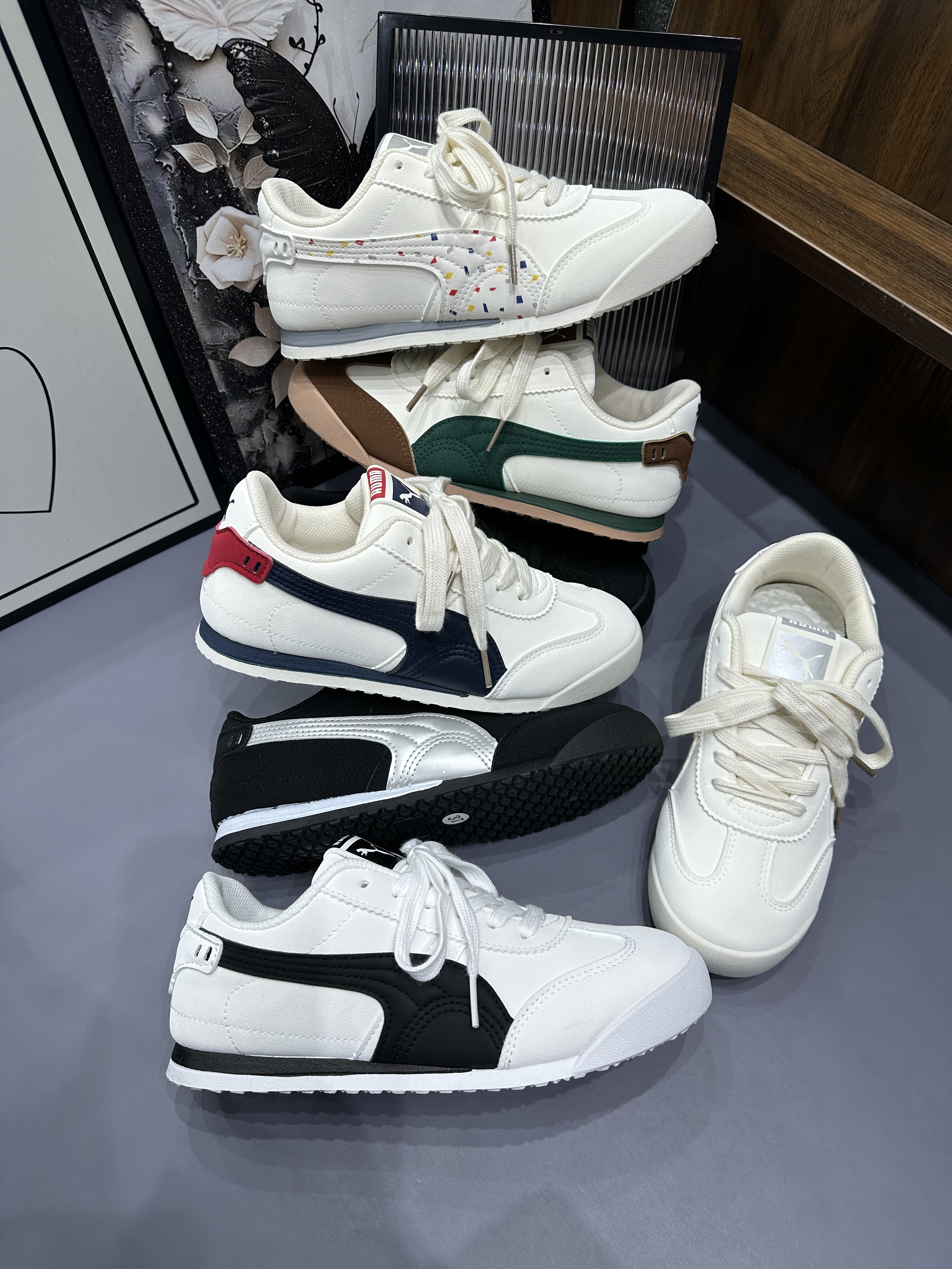 新款复古德训鞋女小白鞋平底百搭休闲板鞋子男女同款运动休闲鞋