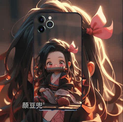 鬼灭之刃 祢豆子手机壳iphone13防摔VIVOX60苹果14xsmaxr红米K50pro一加11小米13pro荣耀IQOO11适用11/12mini