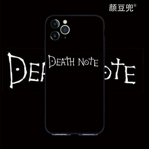 Death Note硅胶软玻璃壳手机壳适用苹果iPhone 11 12 13 14 PRO MAX XS XR 78plus 华为一加小米VIVo死亡笔记