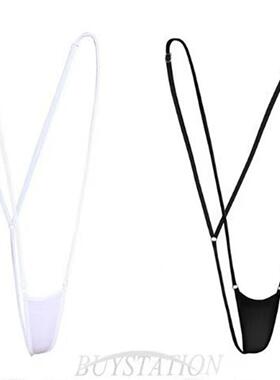 2024款欧美外贸ebay透视连体内裤女式背带式诱惑丁字裤背带内衣