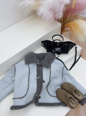 【春春Spring】珩绣冬季新款韩式立领外套保暖加厚麂皮绒JS-Y8689