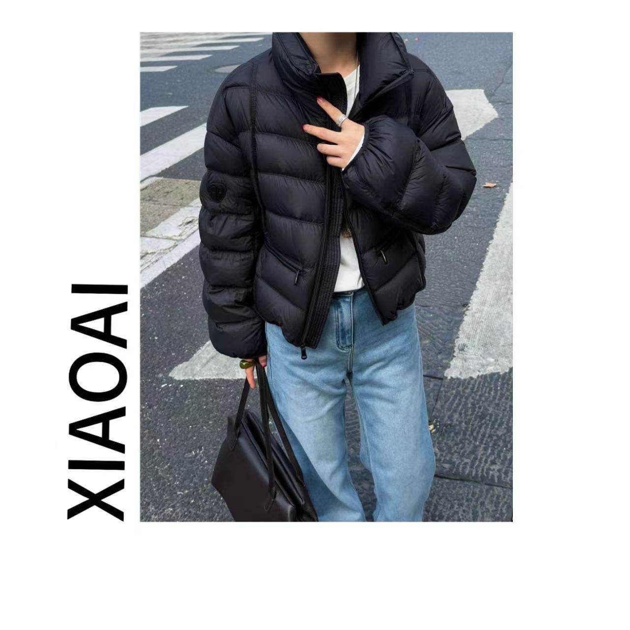 XIAOAI  【90白鸭绒】2025冬季新款高级感简约排骨羽绒服 A300610