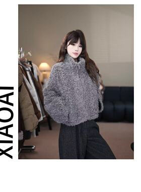 XIAOAI 【冬日巴塞尔】 2025冬季新款高级感加绒保暖外套  A30099