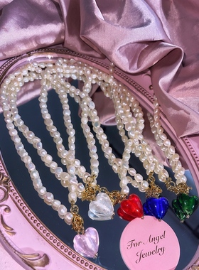 forangel法式复古多色淡水珍珠