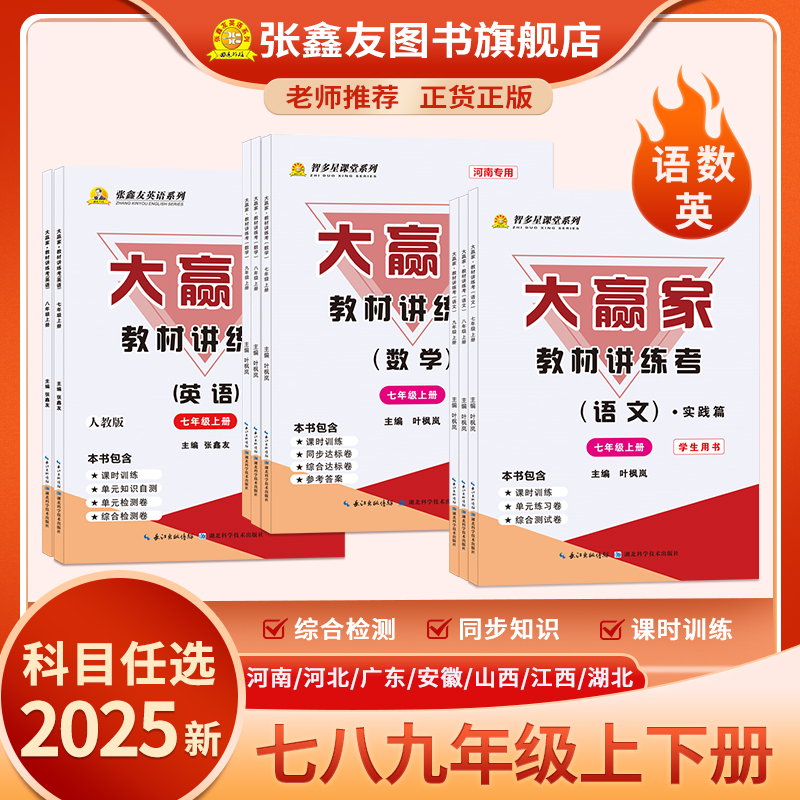 2025新版 大赢家教材讲练考 语文数学英语七八九年级上下册课时训练 单元知识自测单元检测卷综合检测卷9年级全一册人教版配套初中