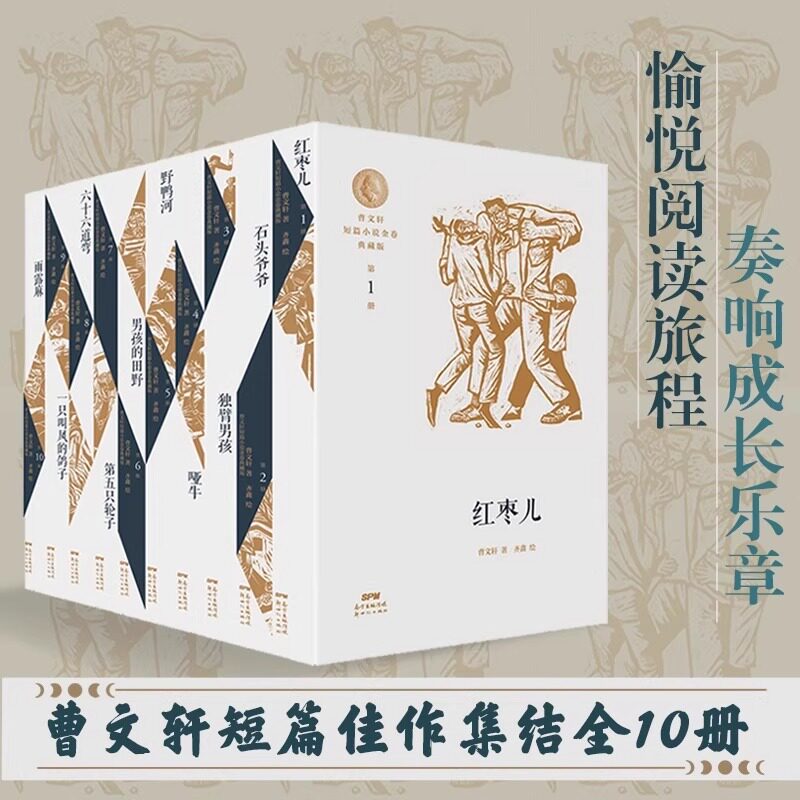 曹文轩短篇小说金卷典藏版1-10册优质推荐  儿童文学少年版 红枣儿 石头爷爷 独臂男孩 哑牛 野鸭河 男孩的田野正版书籍