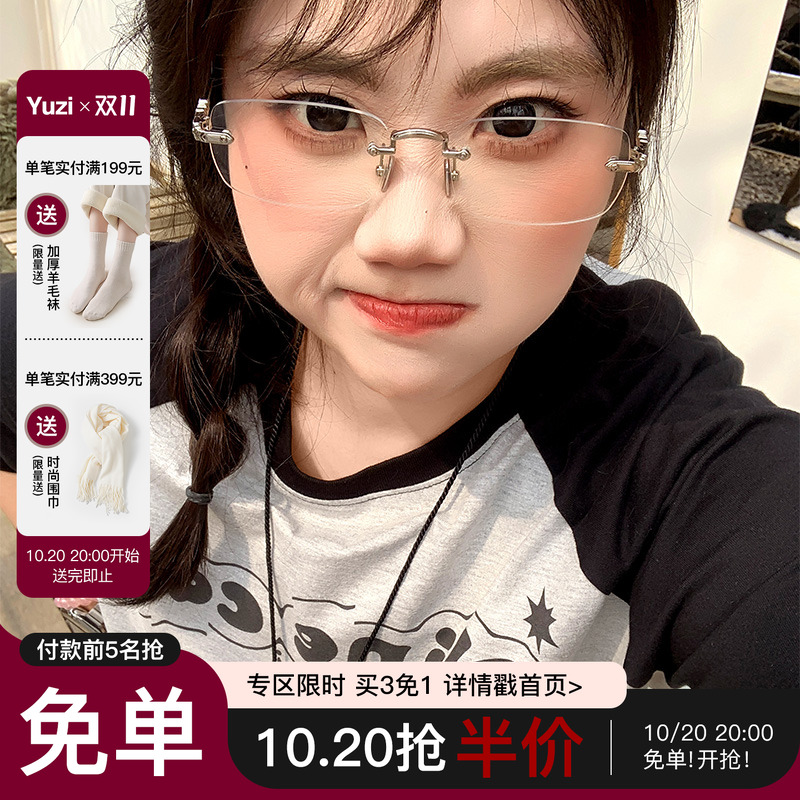 YUZI鱼子甜酷猫咪插肩T恤俏皮