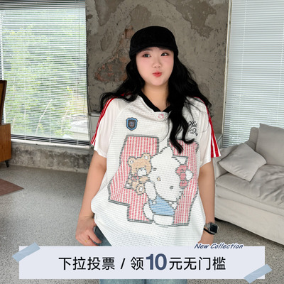 YUZI鱼子甜酷卡通印花短袖T恤