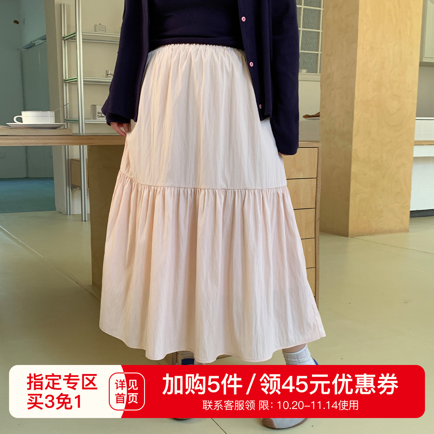 YUZI鱼子秋粉连衣裙浪漫氛围