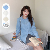 大码 YUZI鱼子翻领衬衫 女装 200斤微胖mm显瘦遮肉清新减龄通勤百搭