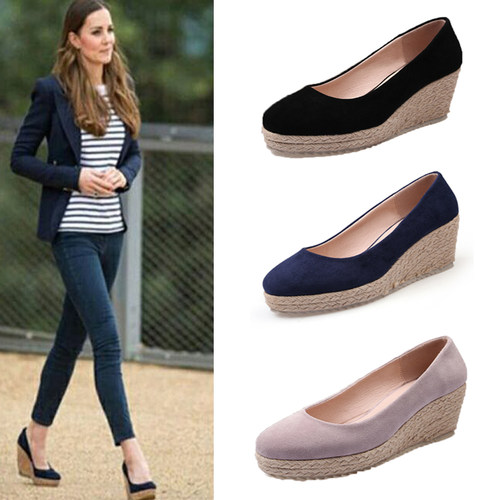 2020春秋新款凯特王妃草编女单鞋