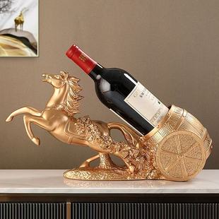 马到成功葡萄红酒架摆件客厅轻奢高档酒柜乔迁新居布置装饰用礼品