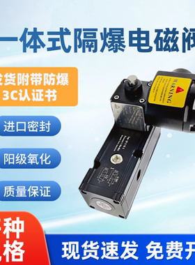 一体式防爆电磁阀 隔爆电磁阀 CT6防爆 AC220V DC24V隔爆气动阀门