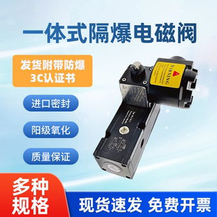 AC220V 一体式 CT6防爆 隔爆电磁阀 DC24V隔爆气动阀门 防爆电磁阀